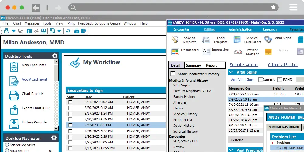 PracticeSuite EHR software screen shot