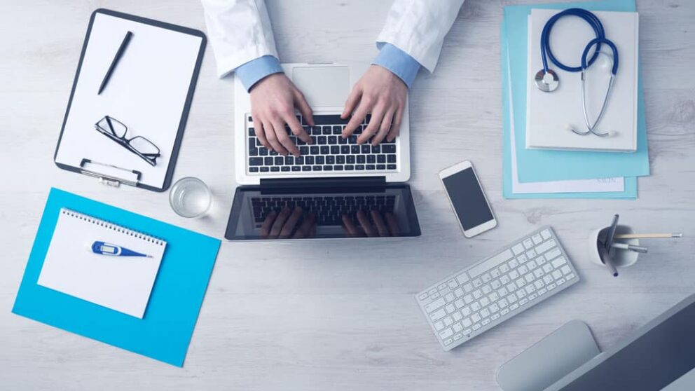 modern work desk for doctors