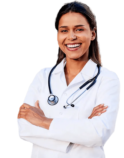 Physician smiling confidently with arms folded