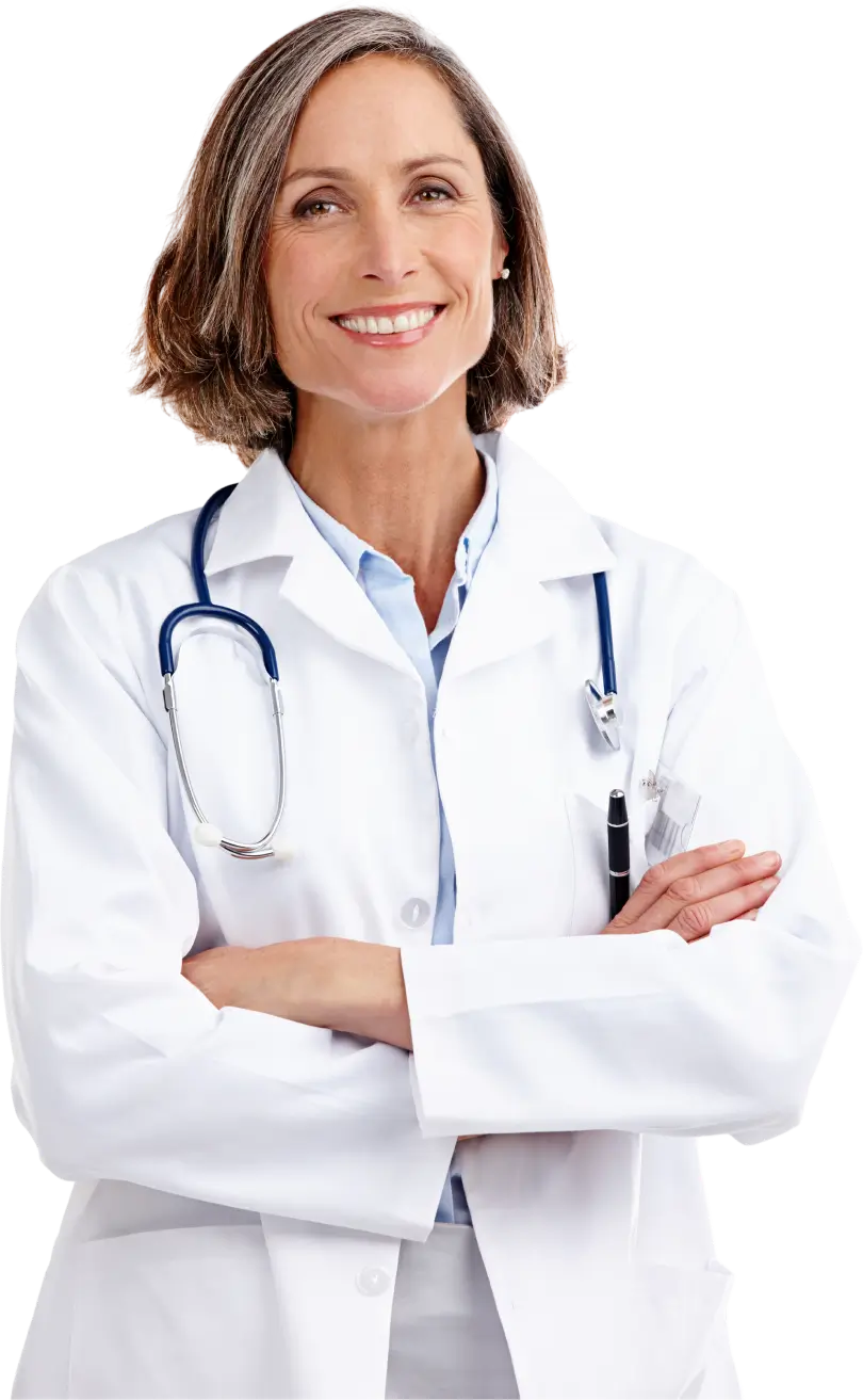 Physician smiling confidently