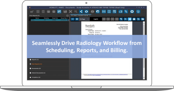 Laptop with RamSoft information