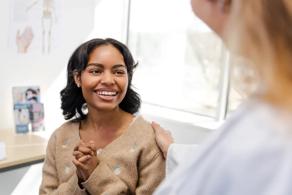 Empowered patient talking to a doctor
