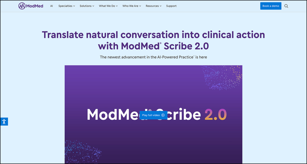 ModMed homepage