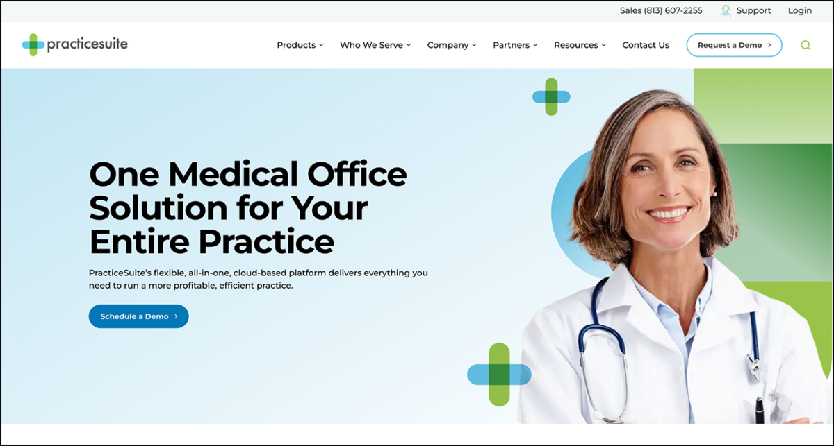 PracticeSuite homepage