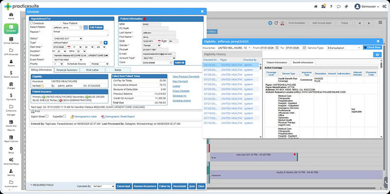 PracticeSuite Eligibility Verification